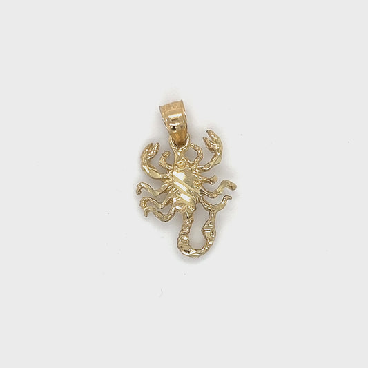 10K Yellow Gold Scorpion Pendant; 1DWT; 1.5g
