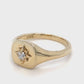 14K Yellow Gold Diamond Ring; 2.4DWT; 0.08CTW; Size 7.5