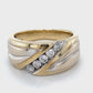 10K Yellow & White Gold Diamond Lady's Ring; 6.2DWT; Size 9.5