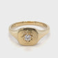 14K Yellow Gold Diamond Ring; 2.4DWT; 0.08CTW; Size 7.5