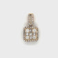 14K Yellow Gold Diamond Square Pendant; 0.40CTW; 1.4g