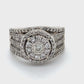 10K White Gold Diamond Lady's Fashion Ring; 4.4DWT; Size 7