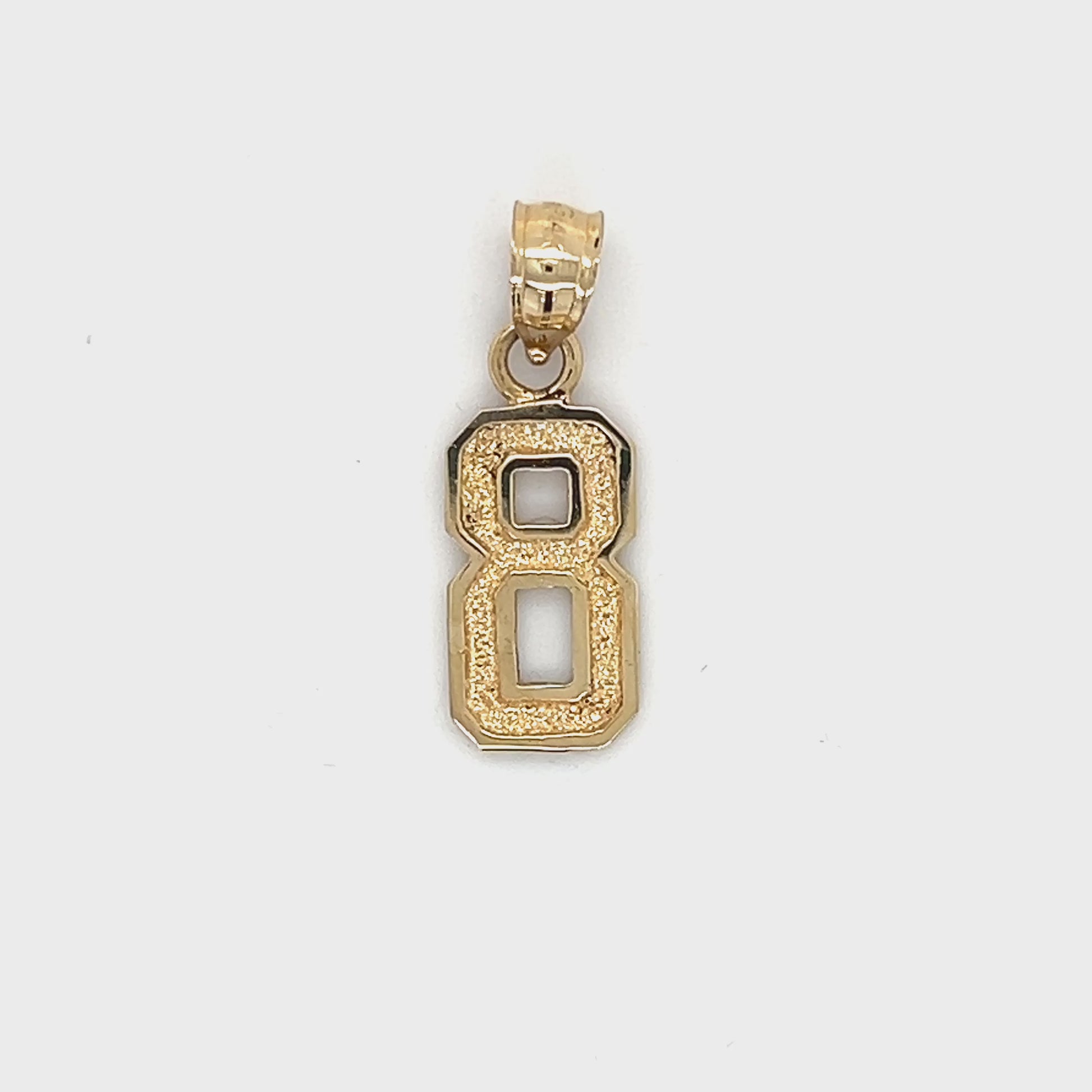 14K Yellow Gold "8" Pendant Video
