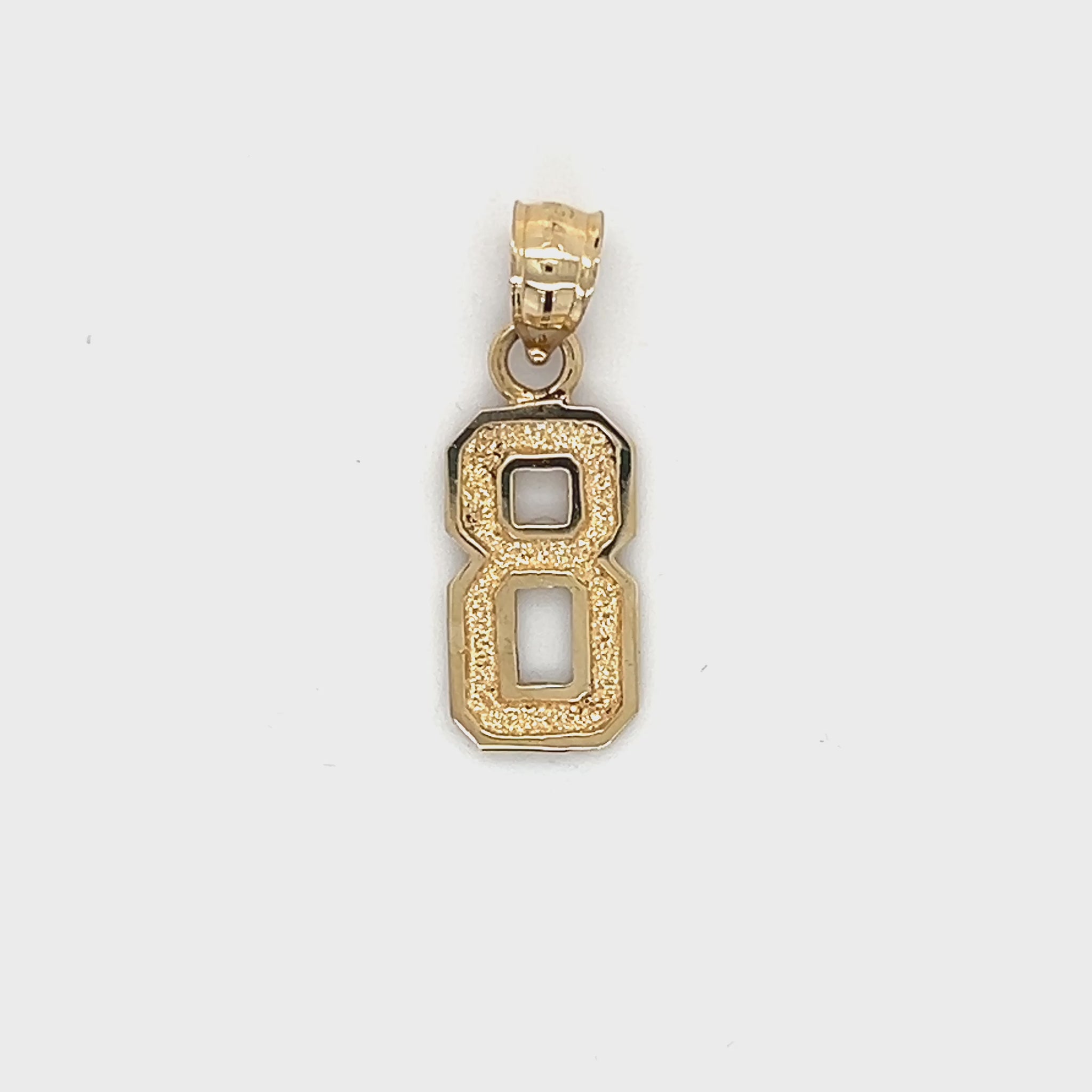 14K Yellow Gold "8" Pendant Video