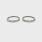 14K White Gold Diamond Hoop Earrings; 5.6g; 2.0CTW