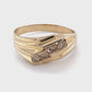 14K Yellow Gold Diamond Gentleman's Ring; 2.8DWT; Size 12.5