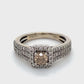 14K White Gold Diamond Lady's Ring; 2.0DWT; Size 5