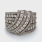10K White Gold Diamond Lady's Fashion Ring; 5.0DWT; Size 7.5