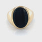 10K Yellow Gold Gentleman's Ring; 3.3DWT; Size 9