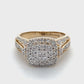 10K Yellow Gold Diamond Lady's Fashion Ring; 3.3DWT; Size 7