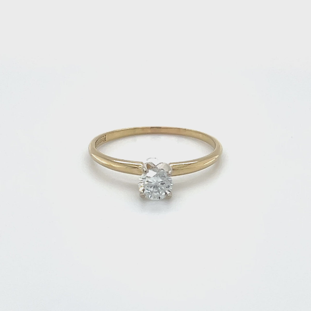 14K Yellow Gold Diamond Lady's Engagement Ring