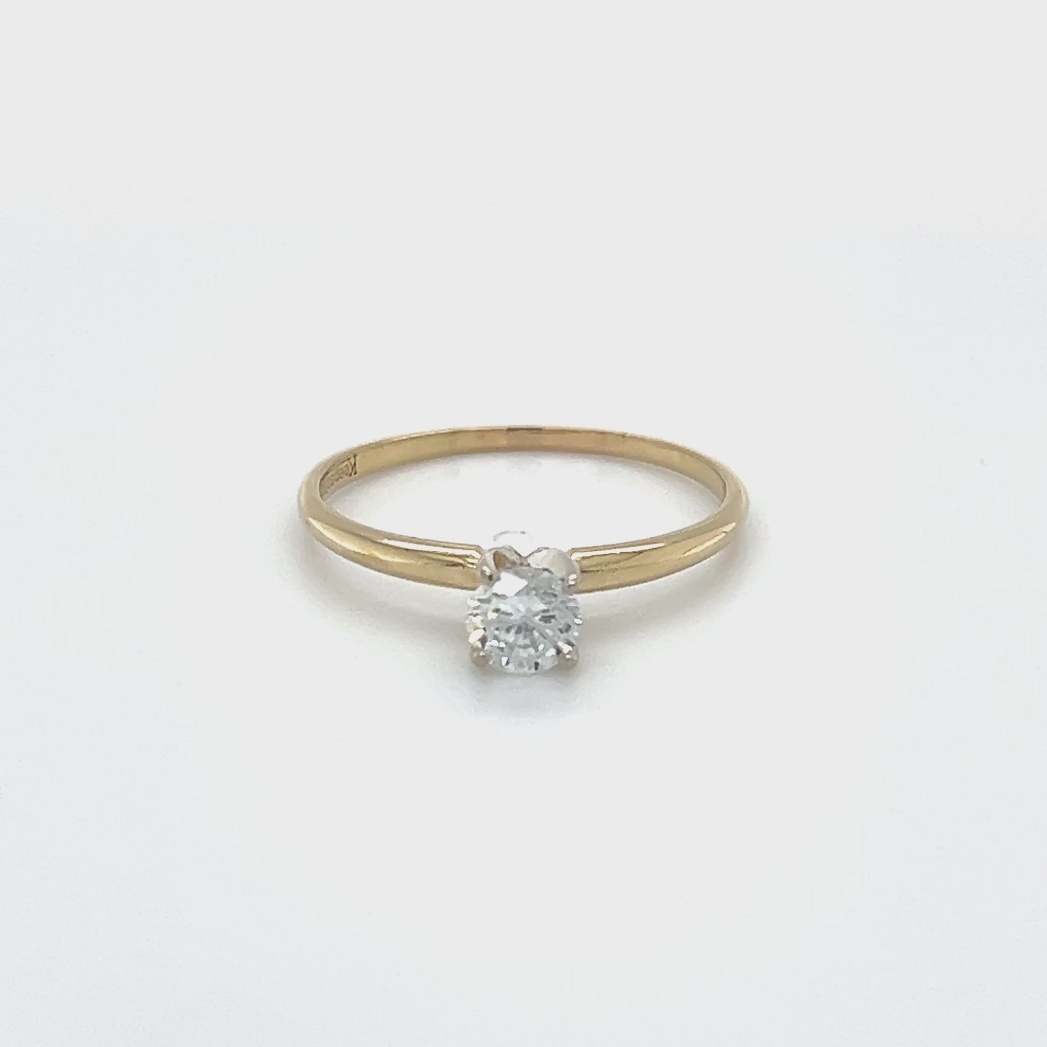 14K Yellow Gold Diamond Lady's Engagement Ring