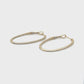14K Yellow Gold Moissanite Hoop Earrings