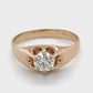14K Yellow Gold Diamond Lady's Solitaire Ring; 2.9DWT; Size 10