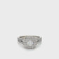 14K White Gold Diamond 0.50ctw Halo Engagement Ring; 3.8g