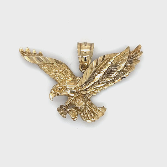 10K Yellow Gold Eagle Pendant; 2.5DWT; 4g