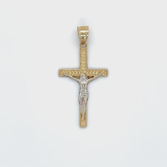 10K Two-Tone Gold Jesus on a Cross Pendant Video