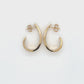 14K Yellow Gold C Shaped Earrings; 1.7DWT; 2.6g