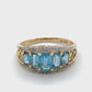 14K Yellow Gold Diamond & Topaz Lady's Ring; 2.2DWT; Size 8.5