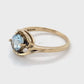 14K Yellow Gold Aquamarine Lady's Ring; 1.3DWT; Size 6