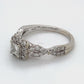 14K White Gold Halo Diamond Ring; 0.50CTW; Size: 7; 3.7g