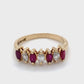 14K Yellow Gold Ruby & Diamond Ring; 0.25CTW; Size 5.5