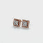 14K Rose Gold Diamond Earrings; 0.25CTW