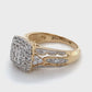 10K Yellow Gold Diamond Lady's Fashion Ring; 3.3DWT; Size 7