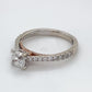 14K White Gold Diamond Ring; 1.08CTW; Size 6; 2.6g