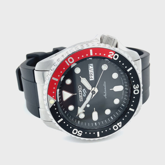 SEIKO 5 Sports 4R36-07G0 Day/Date Dial Mechanical Watch with Back Skeleton