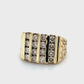 10K Yellow Gold Diamond Gentleman's Ring; 2.0CTW; 10.6g; Size 9