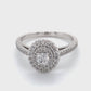 10K White Gold Diamond Lady's Fashion Ring; 1.8DWT; Size 7