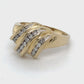 14K Yellow Gold Diamond Ring; 0.15CTW; Size 6.5; 3.9g
