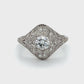 18K White Gold Diamond Lady's Fashion Ring; Size 8