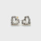 14K Yellow Gold Diamond Heart Stud Earrings; 0.26CTW; 0.4DWT