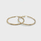 10K Yellow Gold Hoop Earrings; 1.5DWT; 2.4g