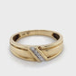 10K Yellow Gold Diamond Gentleman's Ring; 1.8DWT; Size 10