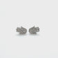 14K White Gold Diamond Stud Earrings