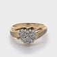10K Yellow Gold Diamond Lady's Fashion Ring; 2.4DWT: Size 6.5