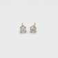 14K Yellow Gold Diamond Stud Earrings