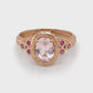 14K Rose Gold Morganite Ring; Size 5.5; 2.6g