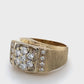 14K Yellow Gold & Diamond Gentleman's Ring; 4.3DWT; Size 9