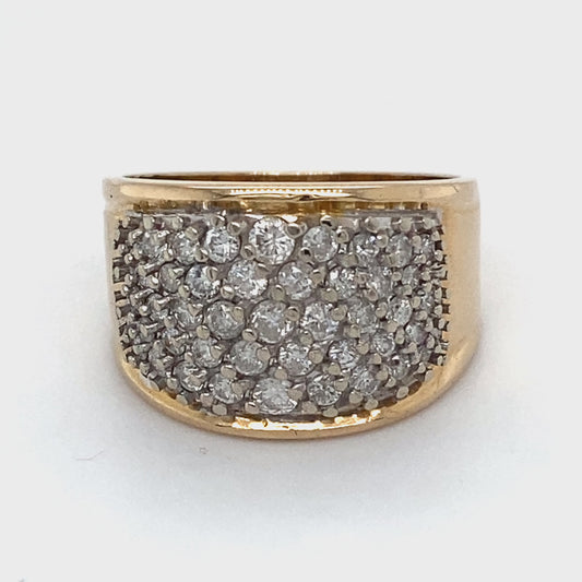 14K Yellow Gold Diamond Ring; 0.50CTW; Size 6.5; 6.8g