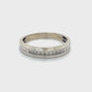 14K White Gold Diamond Gentleman's Wedding Band; Size 12.5