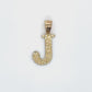 10K Yellow Gold "J" Pendant; 0.6g