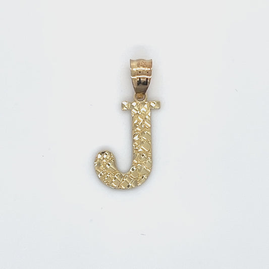 10K Yellow Gold "J" Pendant; 0.6g