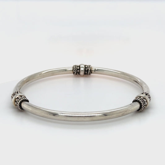 925 Sterling Silver Bangle; 16.3g