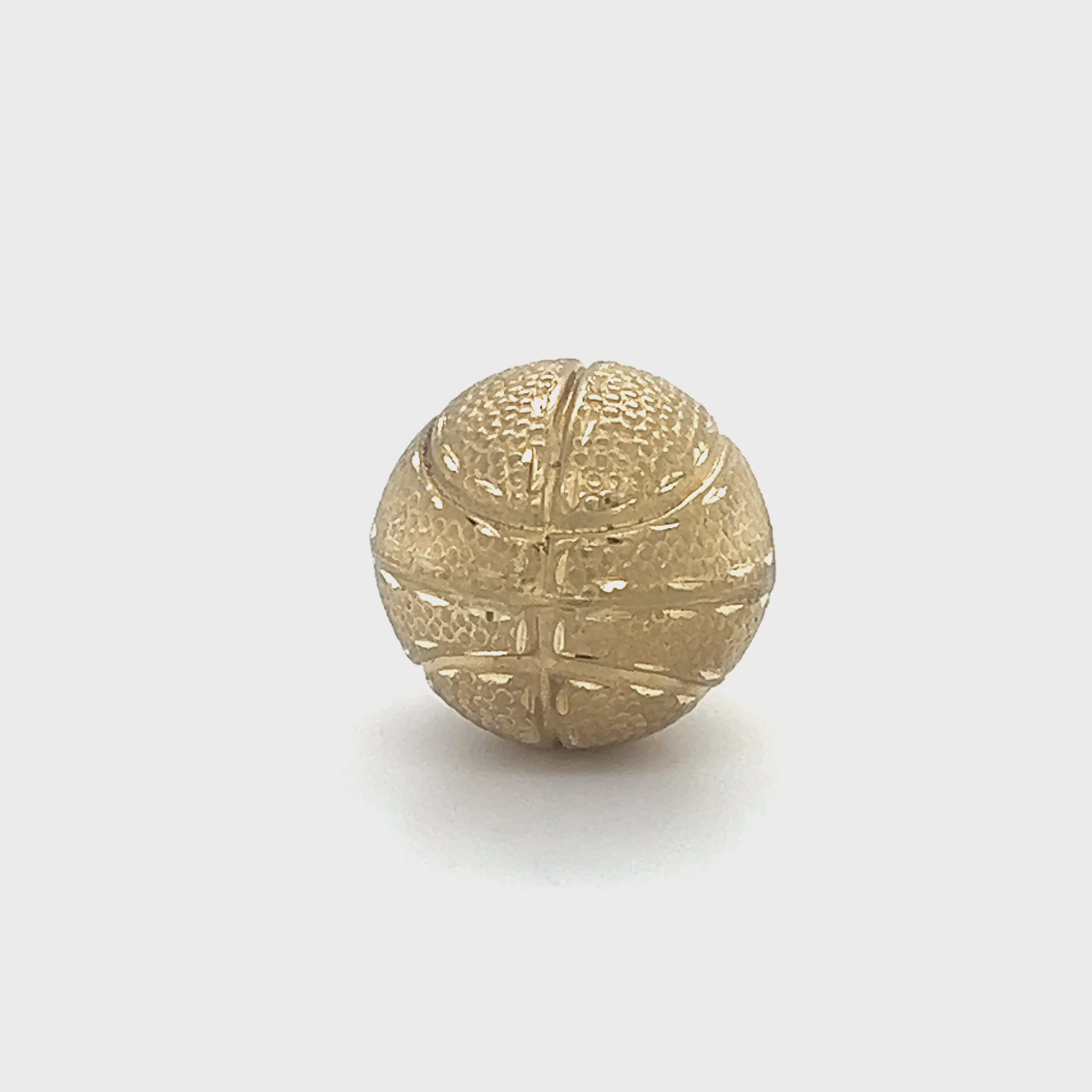 14K Yellow Gold Basketball Pendant Video