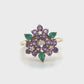 14K Yellow Gold Diamond & Stone Accent Ring