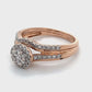 10K Rose Gold Diamond Lady's Ring; 2.0DWT; Size 6.5